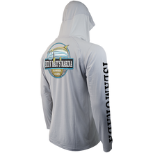 Load image into Gallery viewer, BNM Tarpon Lunge - Men's Hooded Performance Long Sleeve Raglan