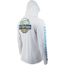 Load image into Gallery viewer, BNM Tarpon Lunge - Men's Hooded Performance Long Sleeve Raglan