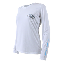 Load image into Gallery viewer, BNM Tarpon Lunge Oval- Women&#39;s Performance V-neck Shirt